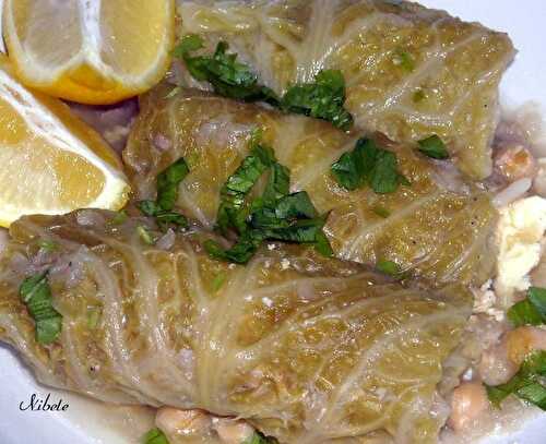 Dolma krombit ou choux vert farci à l'algerienne