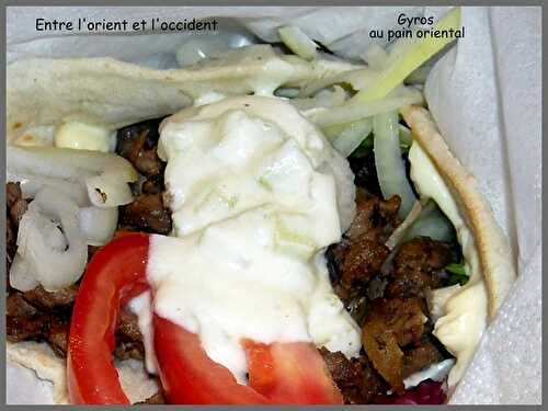 Gyros ou Sandwich Grec au pain oriental