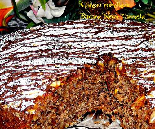 Mon article, Gâteau moelleux Banane Noix Cannelle est aujourd'hui à la une de Cooknow