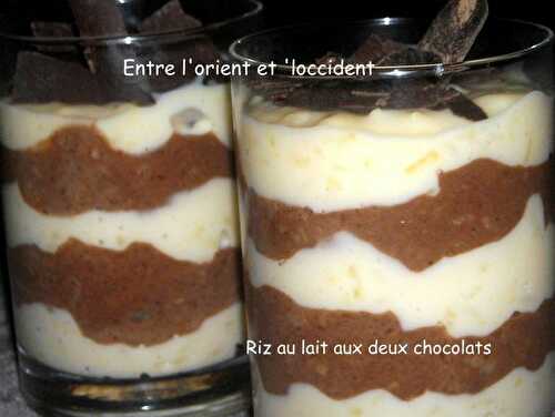 Riz au lait aux deux chocolats