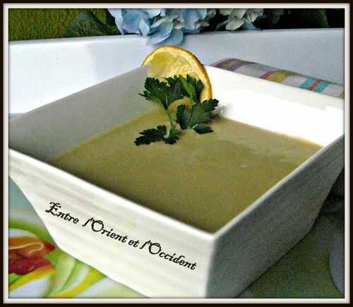 Soupe de lentilles corail oignon et persil