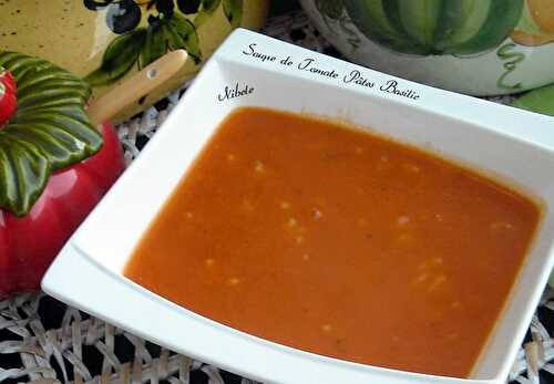 Soupe de tomates-pâtes-basilic