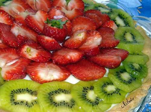 Tarte aux fraises et kiwi