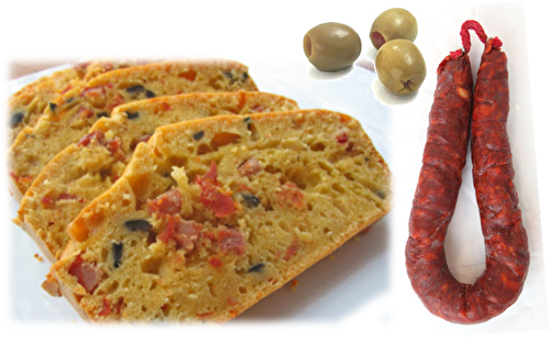 Cake au chorizo et aux olives