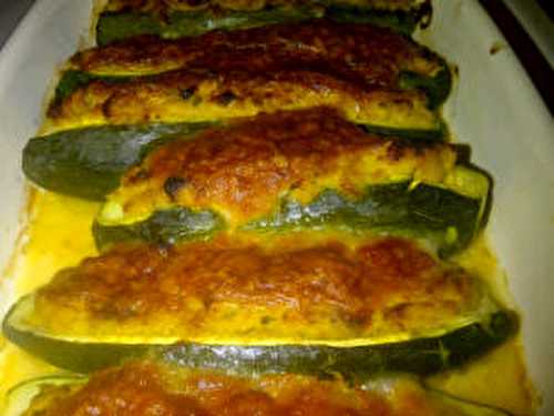 Courgettes farcies au cabillaud