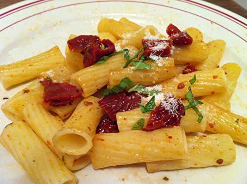 Penne aux tomates séchées