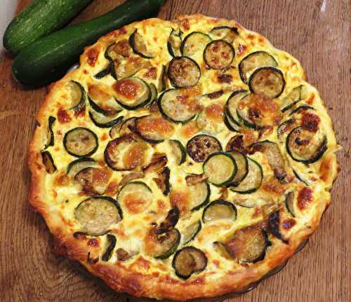 Quiche aux courgettes et à la mozzarella