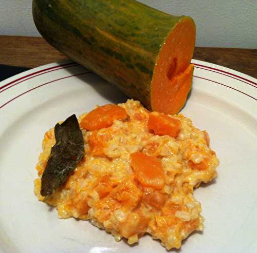 Risotto à la courge, parmesan et sauge