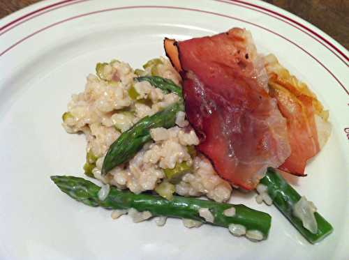 Risotto aux asperges vertes et speck