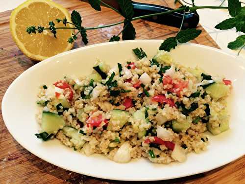 Salade rafraissisante de boulghour à la manière du taboulé