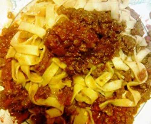 Tagliatelles à la sauce bolognaise