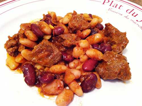 Tajine de boeuf aux haricots secs