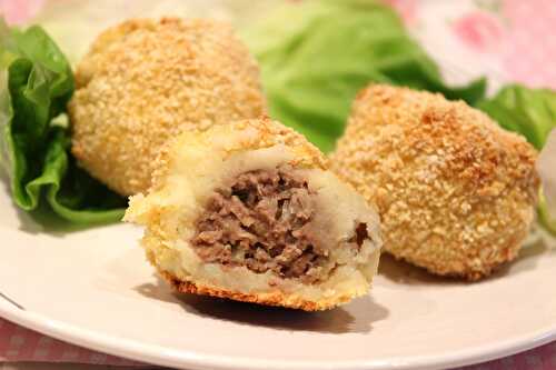 Boulettes de pommes de terre farcies à la viande