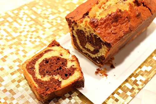 Cake marbré orange-chocolat