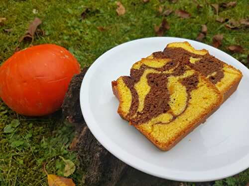 Cake marbré potiron-chocolat