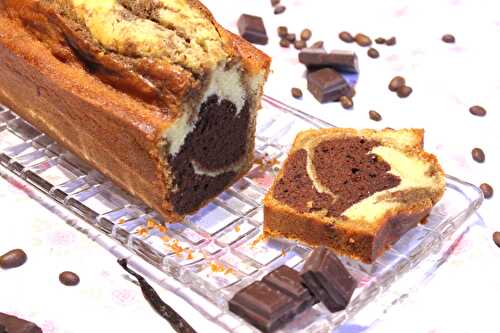 Cake marbré vanille-café-chocolat