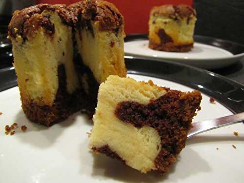 Cheesecake marbré vanille-chocolat
