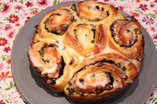 Chinois à la crème pâtissière et pépites de chocolat (pâte à brioche light aux Petits-Suisses sans beurre)