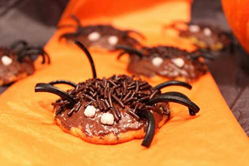 Cookies-araignées au potimarron et chocolat