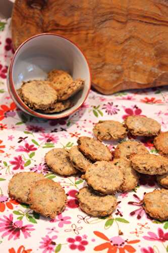 Crackers aux drêches et à la menthe