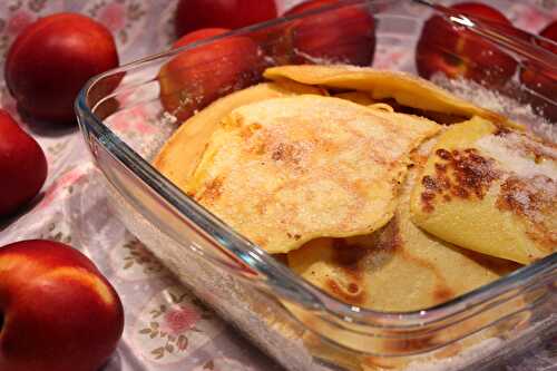 Crêpes aux pommes et aux nectarines