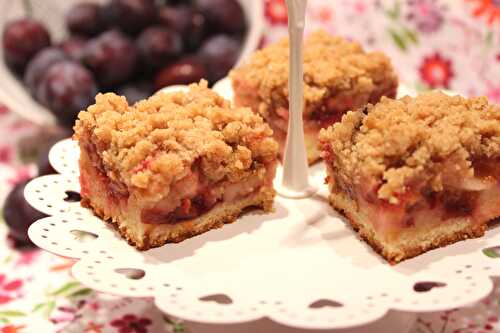 Crumb cake aux quetsches, amande et cannelle