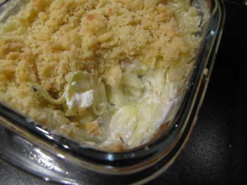 Crumble courgettes-chèvre à la menthe