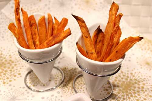 Frites de patate douce au four