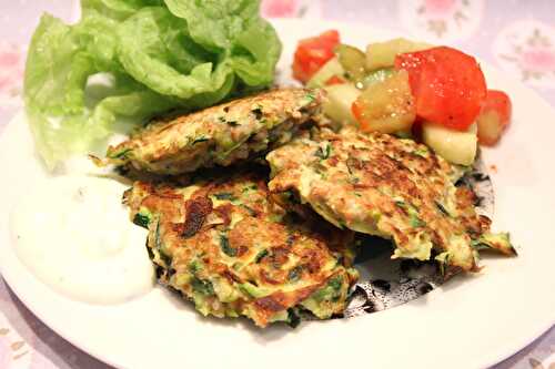 Galettes aux céréales, courgette et menthe