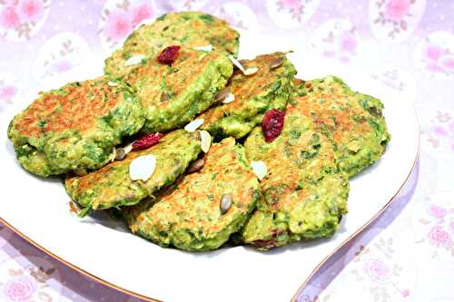Galettes aux épinards et au tofu