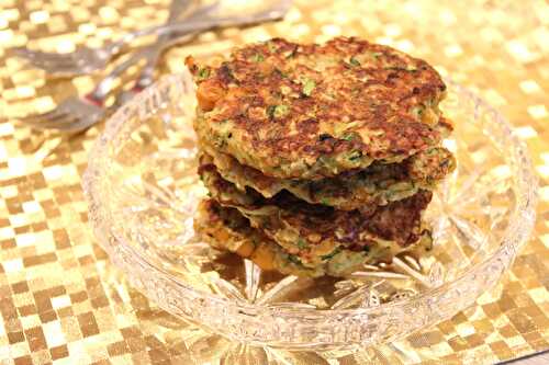 Galettes aux pois chiches et à la courgette