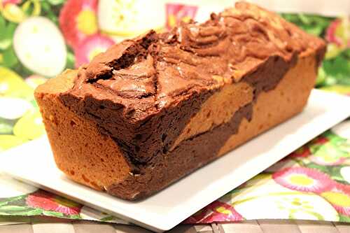 Gâteau marbré chocolat et noix de coco