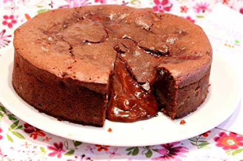 Gâteau mi-cuit poire-chocolat