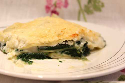 Lasagnes aux épinards et fromage de chèvre frais