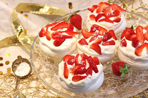 Mini-pavlova aux fraises