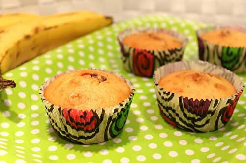 Muffins à la banane et coeur au Nutella