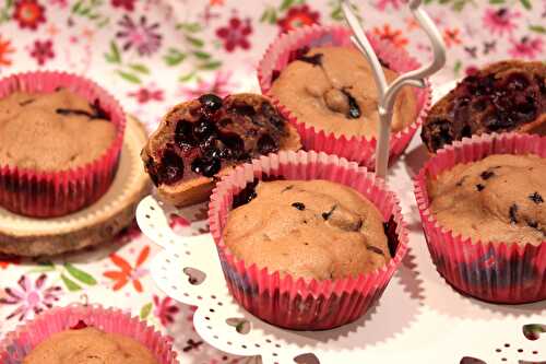 Muffins au cassis et au chocolat