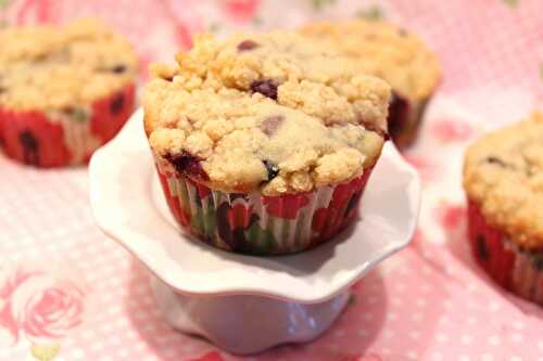 Muffins aux myrtilles façon crumb cakes