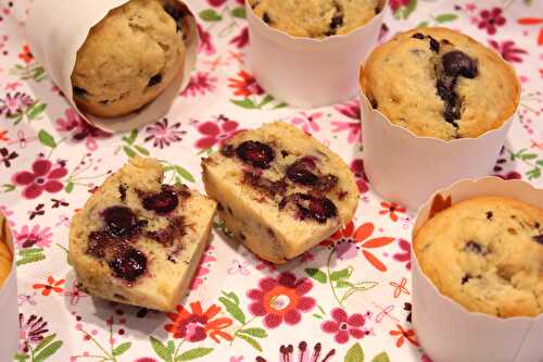 Muffins banana bread myrtille-chocolat