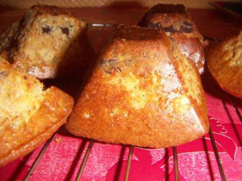 Muffins-pyramides à la banane et chocolat