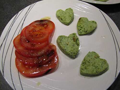 Petits flans au pesto de roquette