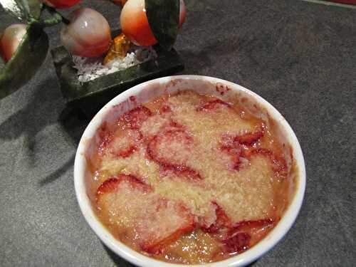 Petits gratins exotiques fraise-banane-noix de coco