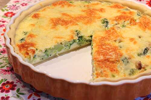 Quiche soufflée aux brocolis et tofu fumé