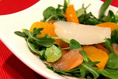 Salade fraîcheur à l’orange et au saumon fumé