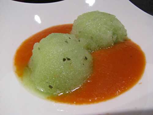 Sorbet au concombre et à la menthe