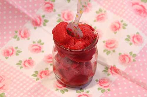 Sorbet fraise-cassis