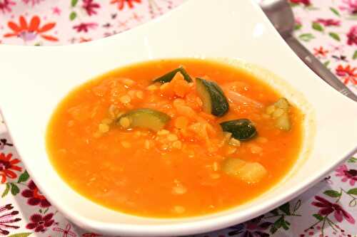 Soupe de lentilles corail