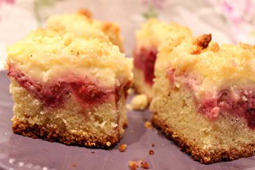 Streusel aux framboises (streuselkuchen)