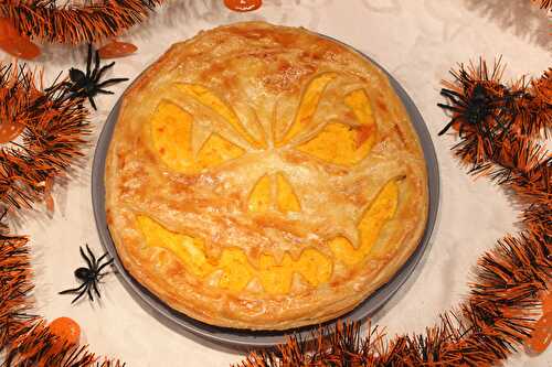 Tarte au potiron et au parmesan spéciale Halloween