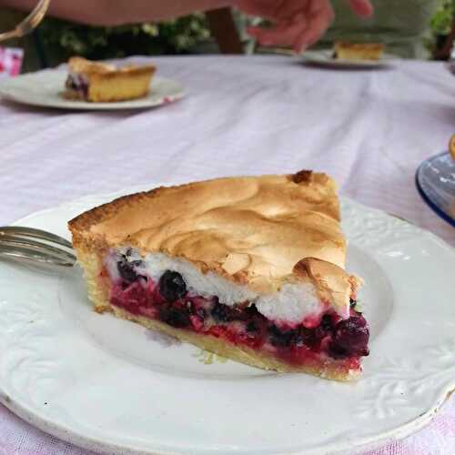 Tarte meringuée au cassis